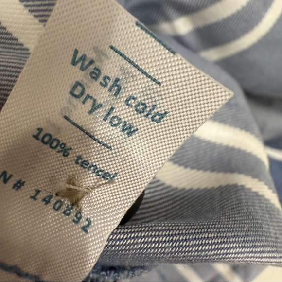 Marine Layer Skirt Size 12 Blue Striped Midi Skirt Comfy Outdoor - Picture 5 of 6